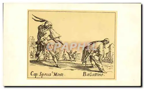 Cartes postales Jacques Callot Les Balli bouffons de la comedie italienne