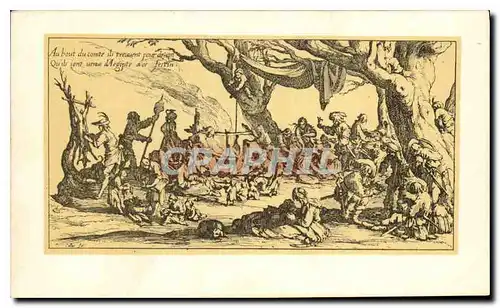 Cartes postales Jacques Callot Les Bohemiens les apprets du festin