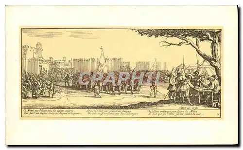 Cartes postales Jacques Callot Les grandes miseres de la guerre l'enrolement des troupes