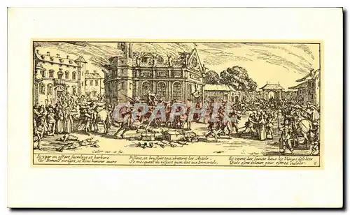 Cartes postales Jacques Callot Les grandes miseres de la guerre devastation d un monastere