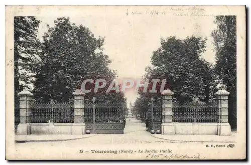 Cartes postales Tourcoing Nord Le Jardin Public