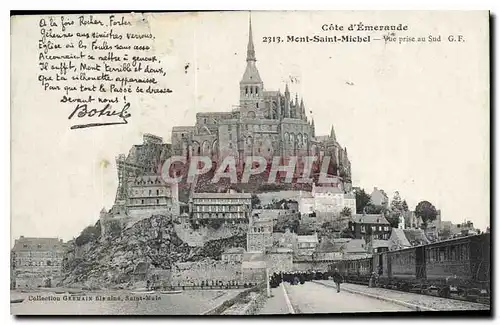 Cartes postales Cote d'Emeraude Mont St Michel Vue prise au Sud