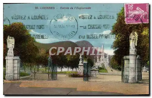 Cartes postales Lourdes Entree de l'Esplanade