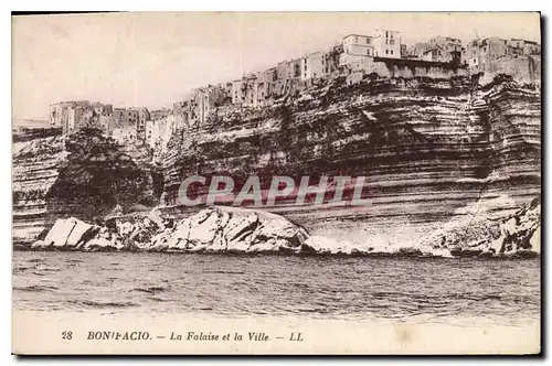 Ansichtskarte AK Bonifacio La Falaise et la Ville