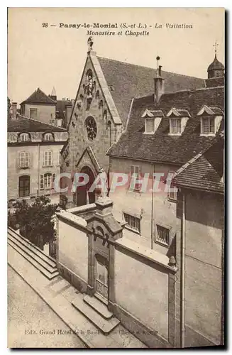 Cartes postales Paray le Monial La Visitation Monastere et Chapelle