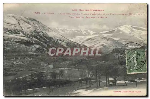 Ansichtskarte AK Les Hautes Pyrenees Lourdes Panorama sur la vallee d'Argeles et le funiculaire du Pic du Jer Vue