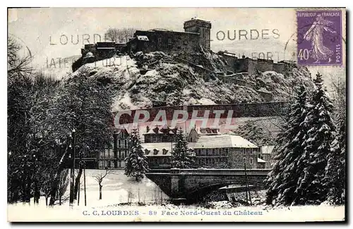 Ansichtskarte AK Lourdes Face Nord Onest du Chateau