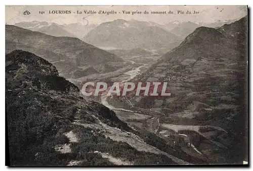 Ansichtskarte AK Lourdes La Vallee d'Argeles Vue prise du sommet du Pie du Jer