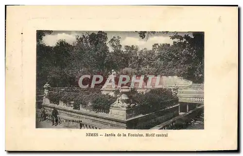 Cartes postales Nimes Jardin de la Fontaine Motif central