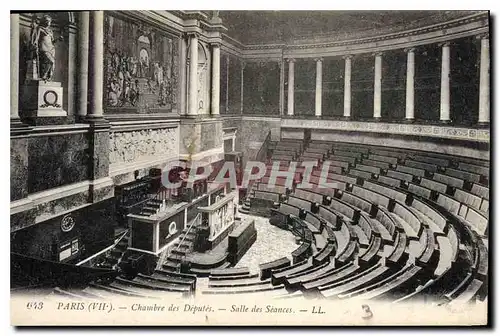 Cartes postales Paris VII Chambre des Deputes Salle des Seances