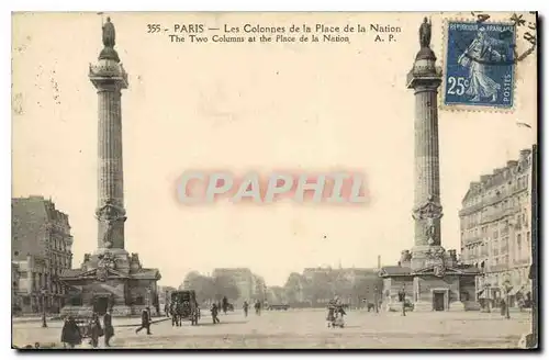 Cartes postales Paris Les Colonnes de la Place de la Nation