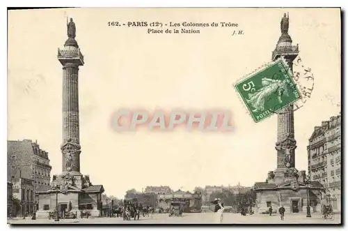 Ansichtskarte AK Paris Les Colonnes du Trone Place de la Nation