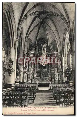 Ansichtskarte AK L'Aigle Eglise St Martin Interieur Grande Nef Et Maitre Autel Renaissance