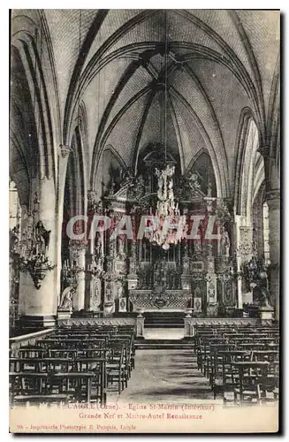 Cartes postales L'Aigle Eglise St Martin Interieur Grande Nef Et Maitre Autel Renaissance