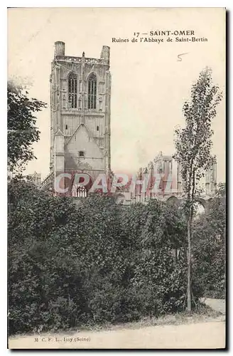 Cartes postales Saint Omer Ruines de l'Abbaye de Saint Bertin