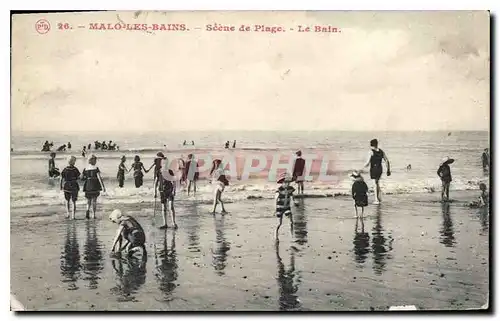 Ansichtskarte AK Malo les Bains Scene de Plage Le Bain