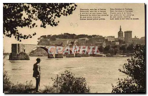 Cartes postales Avignon Vancluse Le Pont S Benezet et le Rhone