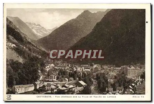 Ansichtskarte AK Cauterets Vue generale sur la Ville et Valles de Lutour