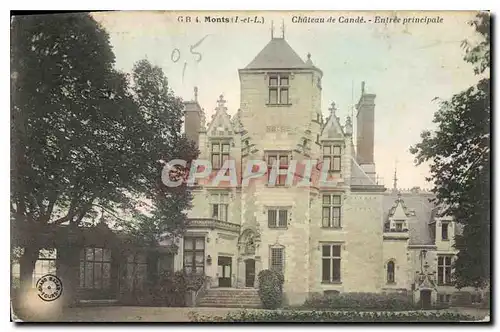 Cartes postales Monts Chateau de Cande Entree principale