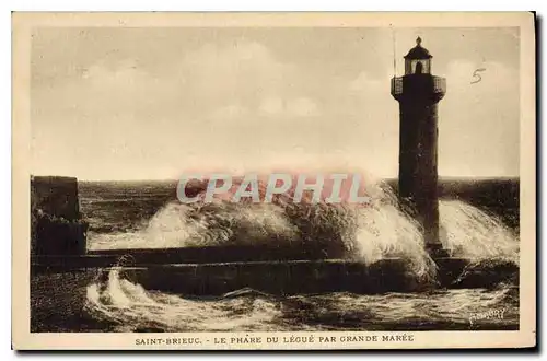 Cartes postales Saint Brieuc Le Phare du Legue par Grande maree