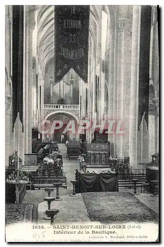 Ansichtskarte AK Saint Benoit Sur Loire Interieur de la Basilique Orgue