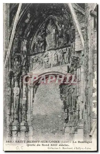 Cartes postales Saint Benoit sur Loire Le Basilique porte du Nord XIII siecle