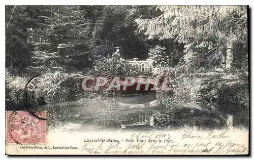 Ansichtskarte AK Luxeuil les Bain Petit Pont dans le Parc