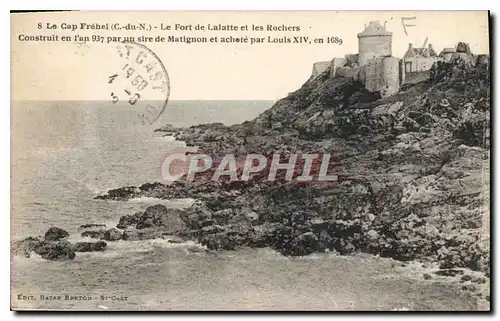 Cartes postales Cap Frehel (C du N) Le Fort de Latatte et les Rochers Construit en l'an 937 par un sire de Matig