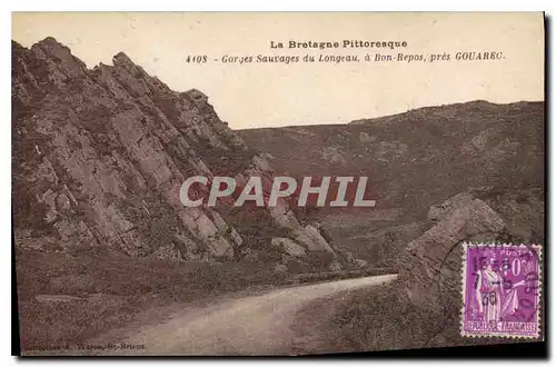 Ansichtskarte AK La Bretagne Pittoresque Gorges Sauvages du Longeau a Bon Repos pres Gouarec