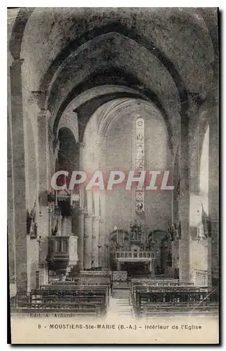 Cartes postales Moustiers Ste Marie (B A) Interieur de l'Eglise