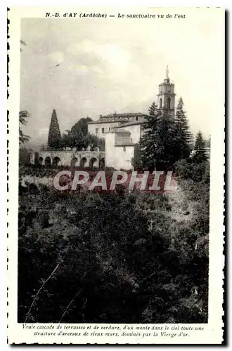 Cartes postales N D d'Ay (Ardeche) Le sanctuaire vu de l'est