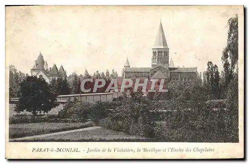 Cartes postales Paray le Monial Jardin de la Visitation la Basilique et l'Enclos des Chapelains