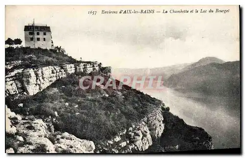 Cartes postales Environs d'Aix les Bains La Cathedrale et le Lac du Bourget