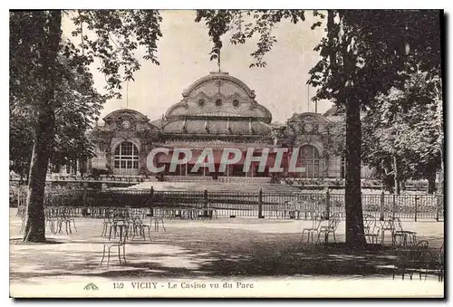 Cartes postales vichy Le Casino vu du Parc