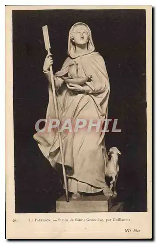 Cartes postales Le Pantheon Statue de Sainte Genevieve par Guillaume