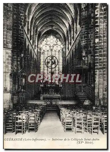 Cartes postales Guerande (Loire Inferieur) Interieur de la Collegiale Sainte Aubin (XVe Siecle)