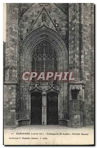 Cartes postales Guerande (Loire Inf) Collegiale St Aubin Portail Ouest