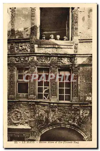 Cartes postales Les Mans Maison Adam et Eve (Grande Rue)