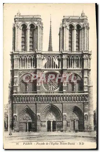 Ansichtskarte AK Paris Facade de l'Eglise Notre Dame