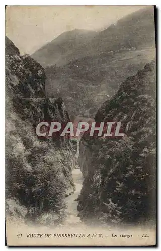 Cartes postales Route de Pierrefitte a Luz Les Gorges