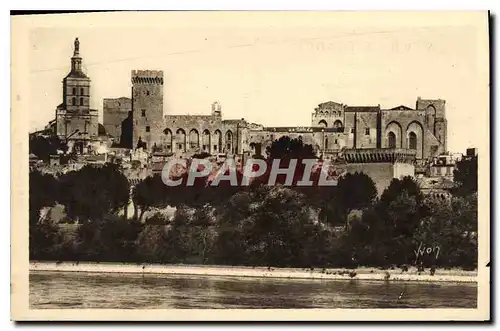 Ansichtskarte AK Avignon (Vaucluse) Le Palais des Papes vu de la rive droite du Rhone