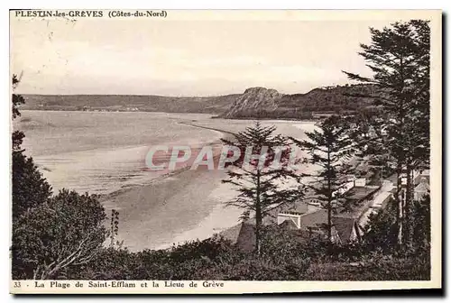 Cartes postales Plestin les Greves (Cotes du Nord) La Plage de Saint Efflam et la Licue de Greve