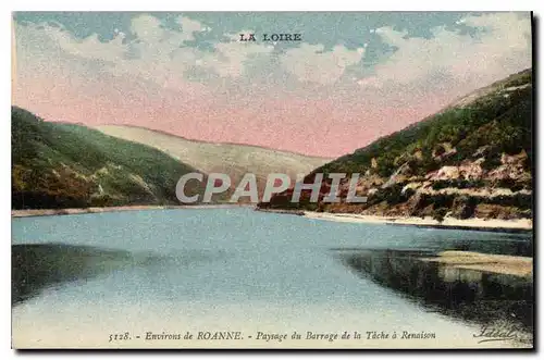 Cartes postales La Loire Environs de Roanne Paysage du Barrage de la Tache a Renaison