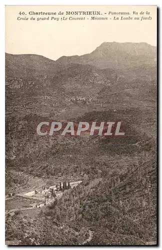 Cartes postales Chartreuse de Montrieux Panorama vu de la Croix du grand Puy (Le Couvent Meounes La Loube au fon