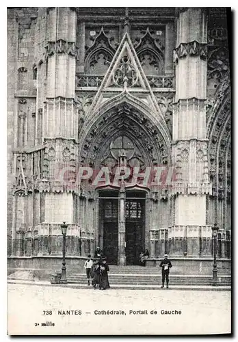 Ansichtskarte AK Nantes Cathedrale Portail de Gauche