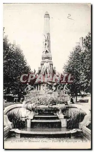 Cartes postales Lyon Monument Carres Place de la Republique