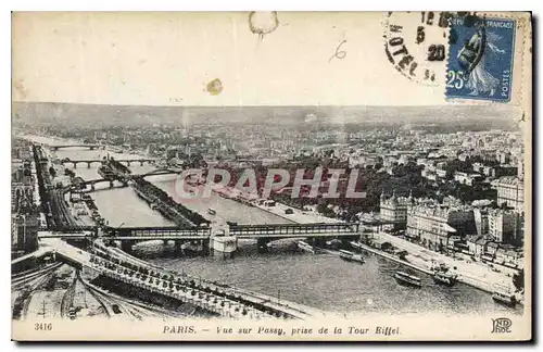 Ansichtskarte AK Paris Vue sur Passy prise de la Tour Eiffel