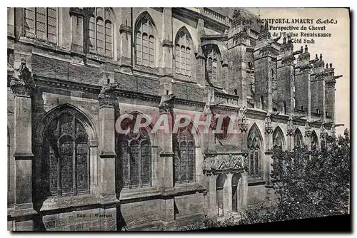 Cartes postales Montfort l'Amaury (S et O) Perspactive du Chevet de l'Eglise Renaissance (Cote Sud)