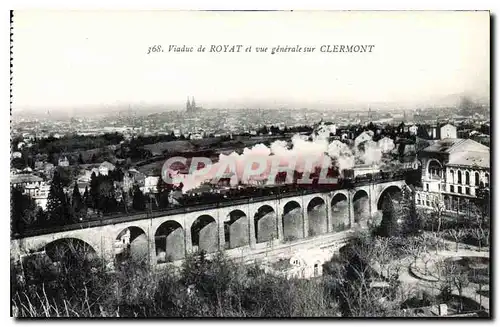 Ansichtskarte AK Viaduc de Royat et vue generale sur Clermont Train