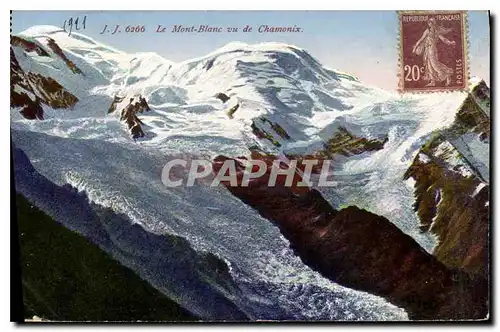 Cartes postales Le Mont Blanc vu de Chamonix